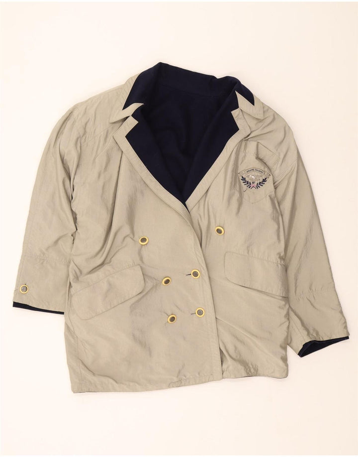 BELFE Womens Oversized Reversible Jacket UK 12 Medium Beige Vintage Belfe and Second-Hand Belfe from Messina Hembry 
