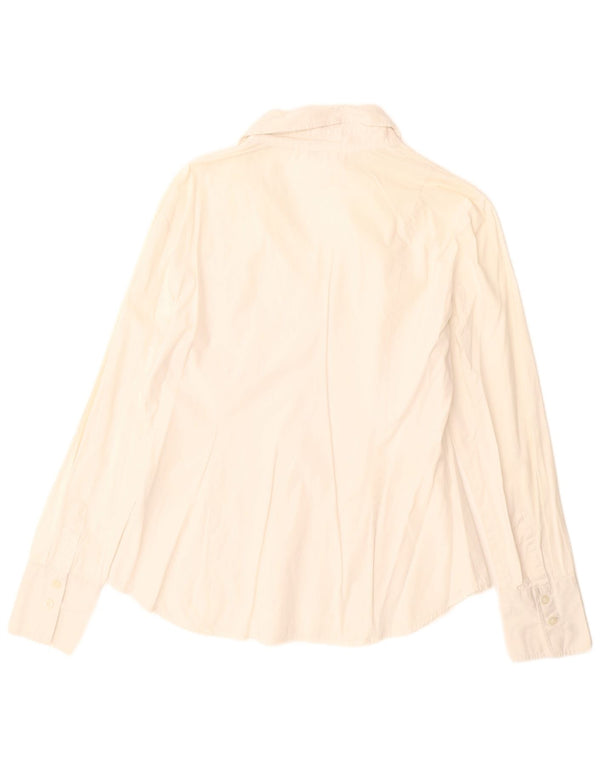 Benetton Womens Pullover Shirt UK 16 Large Off White Cotton