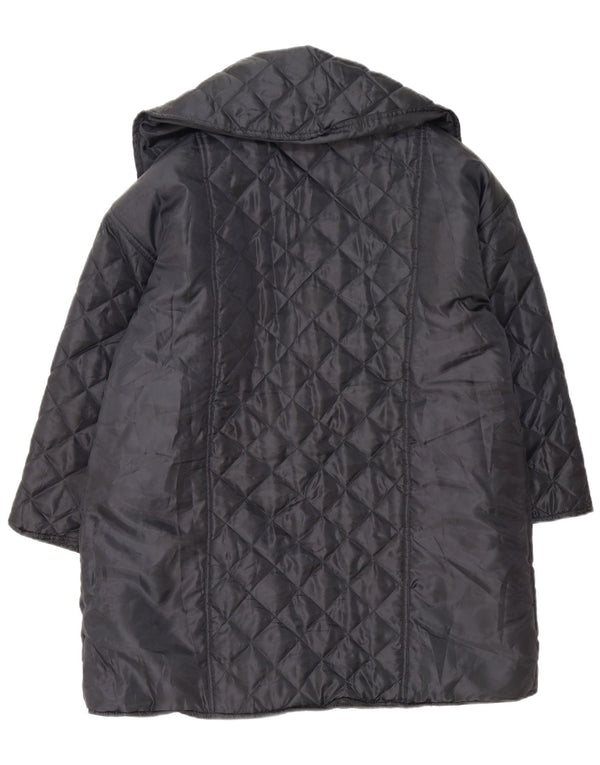 Roberta di Camerino Womens Oversized Quilted Overcoat UK 18 XL Black