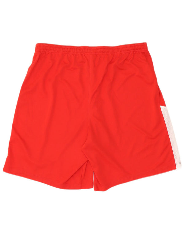 NIKE Mens Dri Fit Slim Fit Sport Shorts Large  Red Colourblock