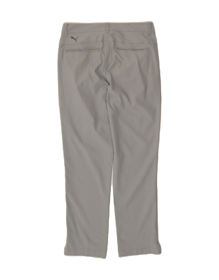 PUMA Mens Straight Chino Trousers W30 L30 Grey Polyester Vintage Puma and Second-Hand Puma from Messina Hembry 