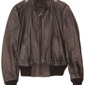 Vintage Womens Military Leather Jacket UK 14 Medium Black