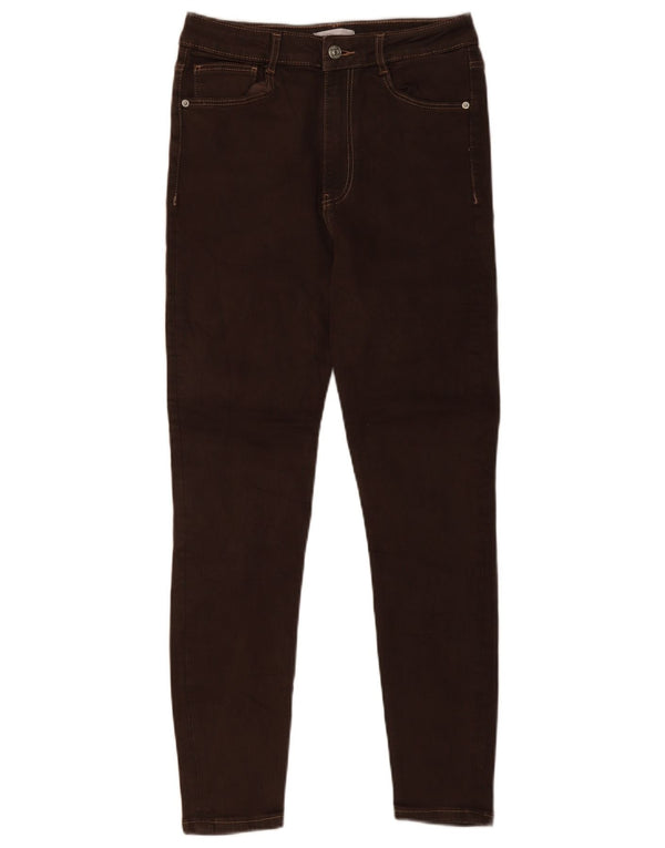 Zara Womens Skinny Jeans EU 42 Large W32 L27 Brown Cotton