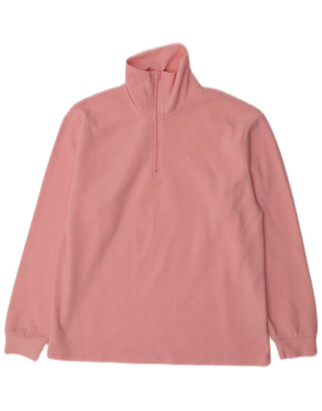 INVICTA Womens Zip Neck Fleece Jumper UK 16 Large Pink Polyester