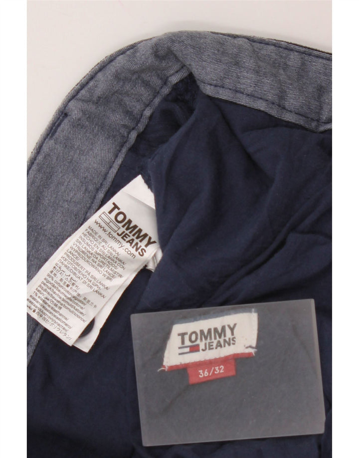 TOMMY HILFIGER Mens Slim Corduroy Trousers W36 L32 Navy Blue Cotton
