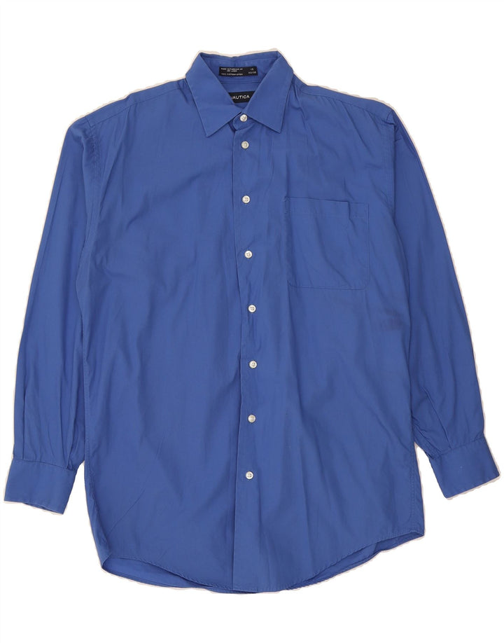 NAUTICA Mens Shirt Size 15 Medium Blue Cotton Vintage Nautica and Second-Hand Nautica from Messina Hembry 