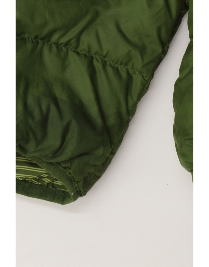 The North Face Boys Hooded Reversible Jacket 10-11 Years Medium Green