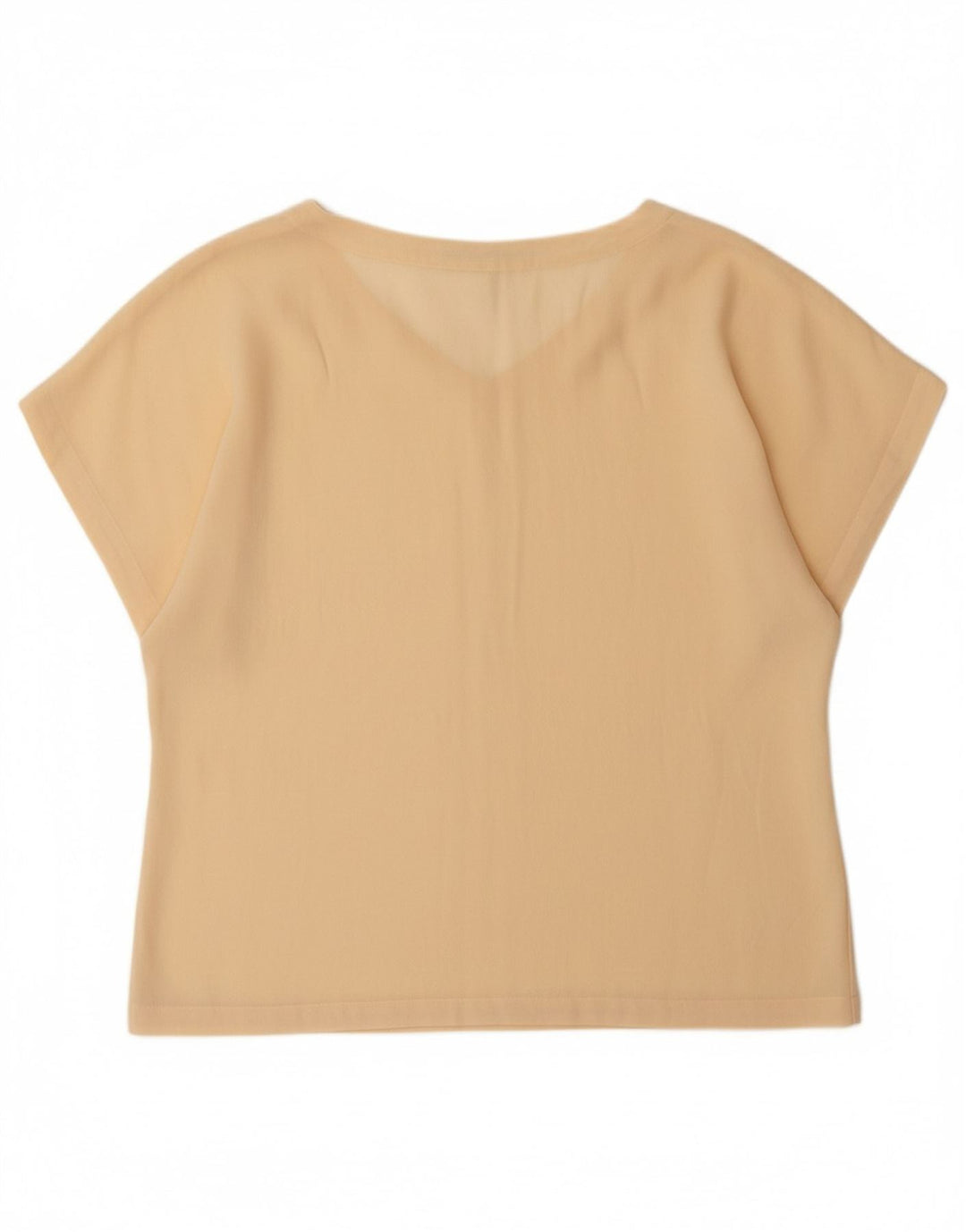 MAX MARA Womens T-Shirt Top UK 14 Large  Beige Silk