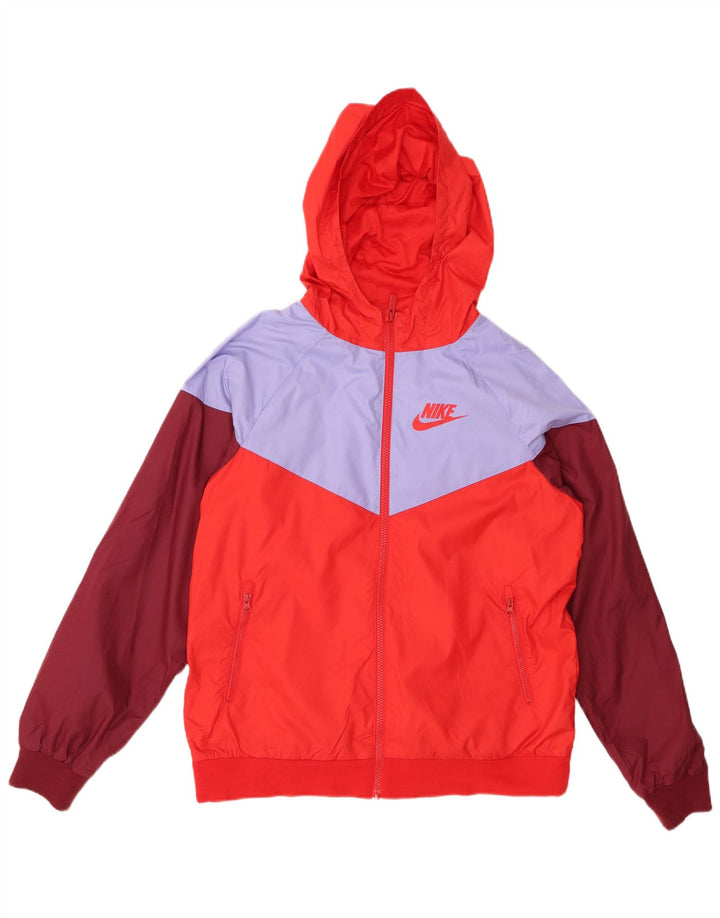 NIKE Boys Tracksuit Top Jacket 13-14 Years XL Multicoloured Colourblock