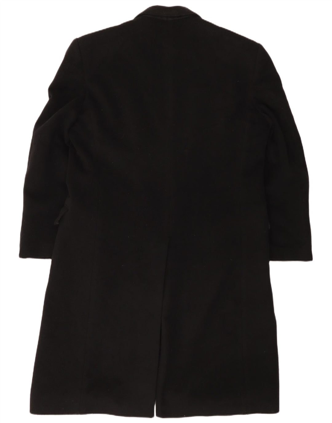 Vintage Mens Double Breasted Coat IT 52 XL Black Wool