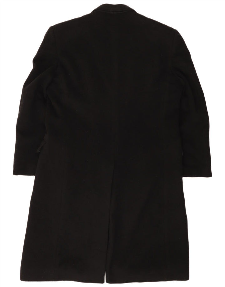 Vintage Mens Double Breasted Coat IT 52 XL Black Wool