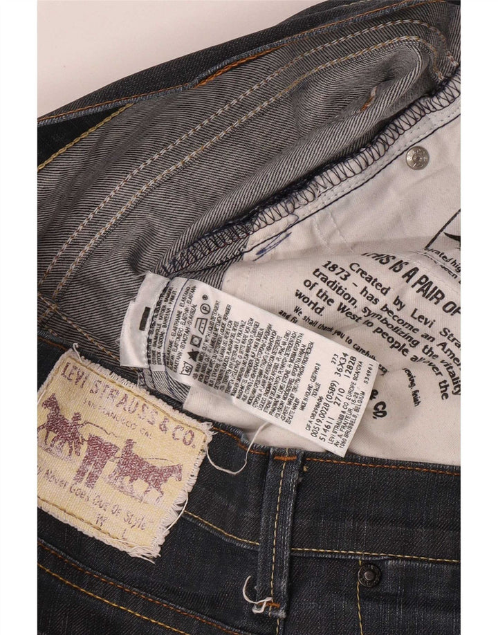 Levi's Mens 519 Slim Jeans W36 L29 Navy Blue Cotton