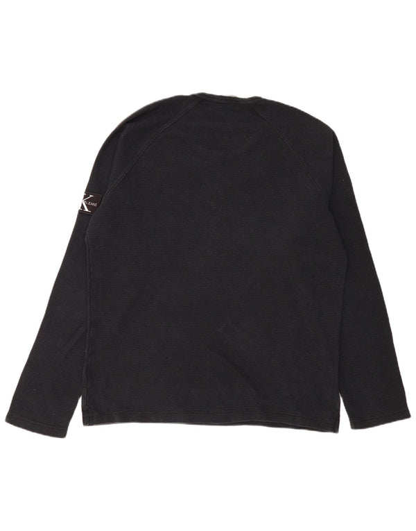 CALVIN KLEIN JEANS Mens Top Long Sleeve XL Black