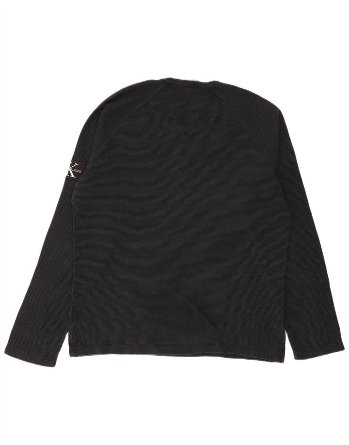 CALVIN KLEIN JEANS Mens Top Long Sleeve XL Black