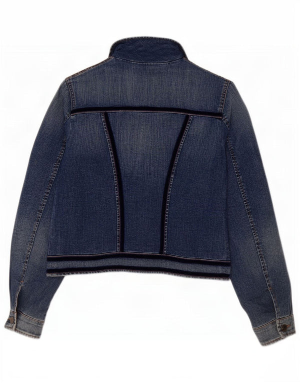 Roccobarocco Womens Denim Jacket IT 46 Large Blue Cotton