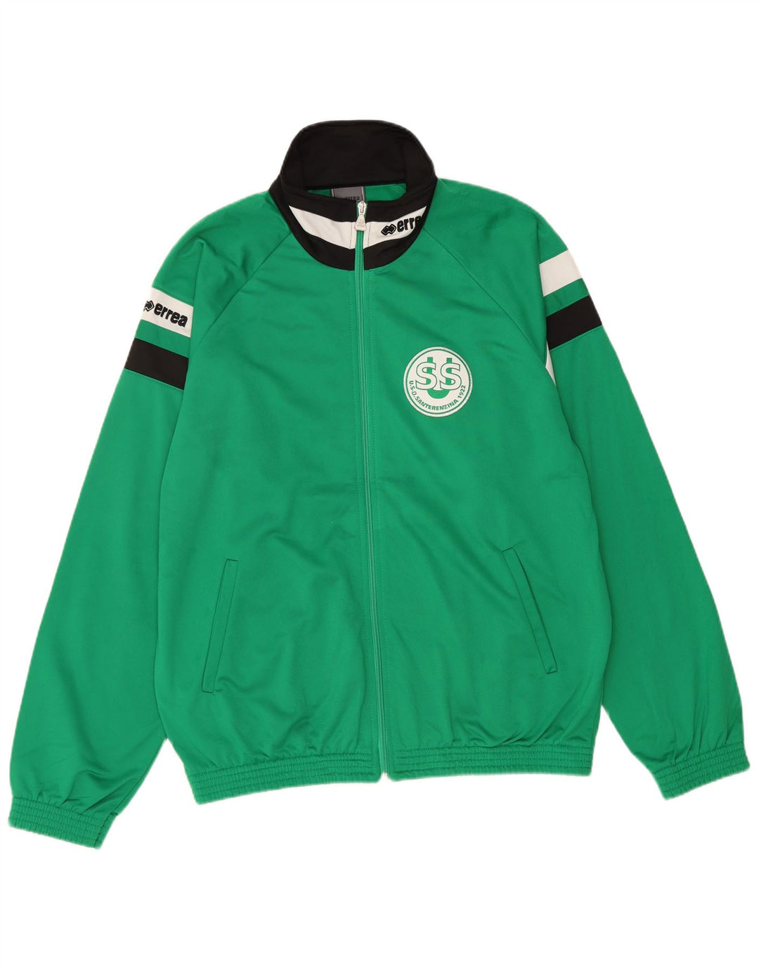 ERREA Mens Graphic Tracksuit Top Jacket Large Green Colourblock Polyester