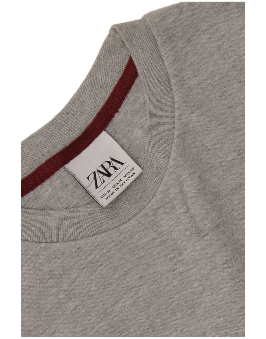 Zara Mens Sweatshirt Jumper Medium Grey Colourblock