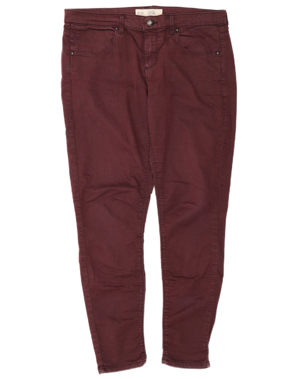 Topshop Womens Leigh Jegging Jeans W32 L27 Burgundy Cotton