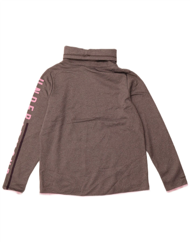 UNDER ARMOUR Womens Cold Gear Graphic Sweatshirt Jumper UK 16 Large Grey