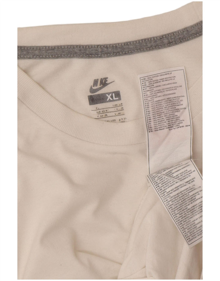 NIKE Mens T-Shirt Top UK 45/47 XL White Cotton