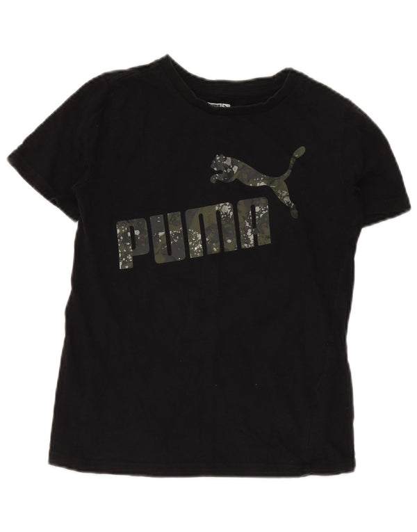 PUMA Boys Graphic T-Shirt Top 10-11 Years Medium  Black