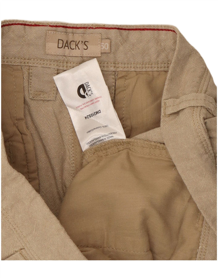 Dack's Mens Cargo Shorts IT 50 Large W34 Beige Cotton