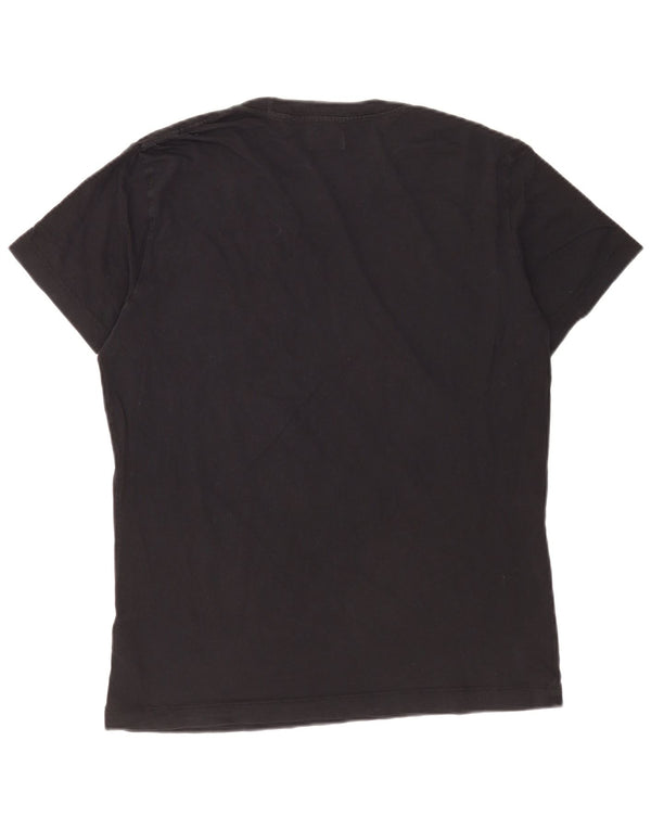 Diesel Mens Graphic T-Shirt Top Large Navy Blue