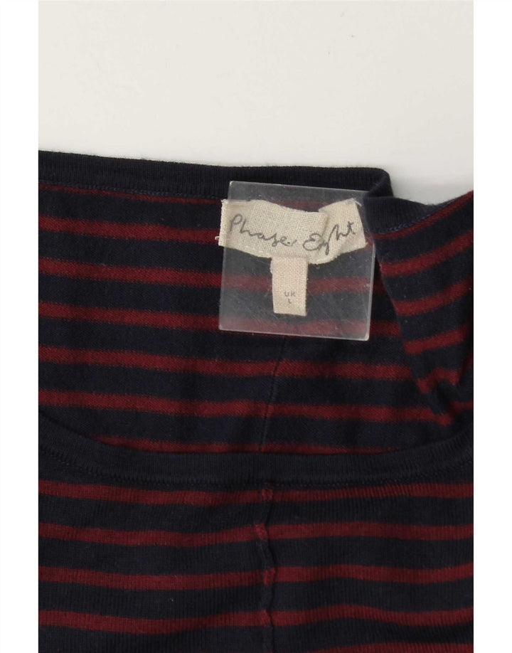 Phase Eight Womens Oversized Top Long Sleeve UK 16 Large Navy Blue Striped