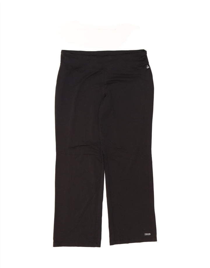 IZOD Womens Tracksuit Trousers UK 16 Large  Black Polyester Vintage Izod and Second-Hand Izod from Messina Hembry 
