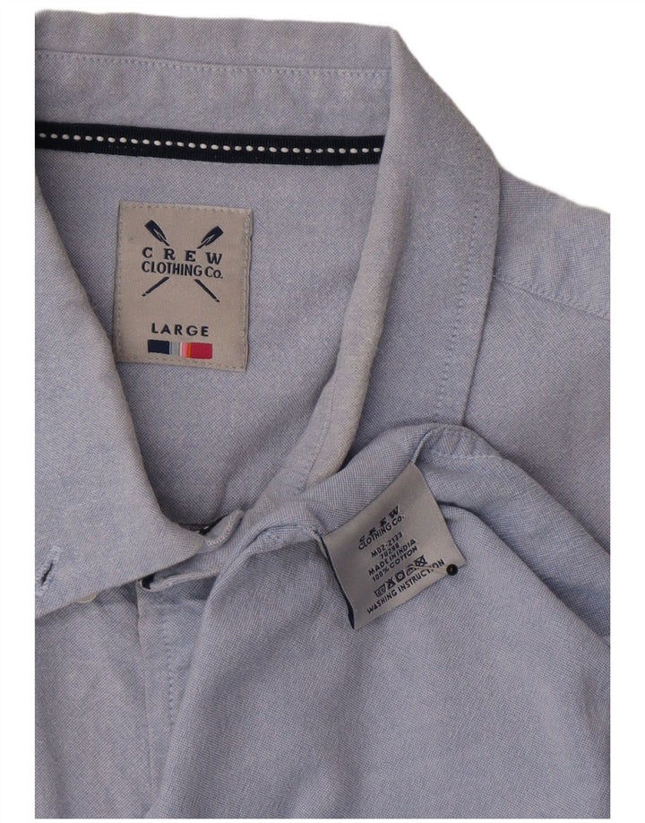 Crew Clothing Mens Shirt Large Blue Cotton