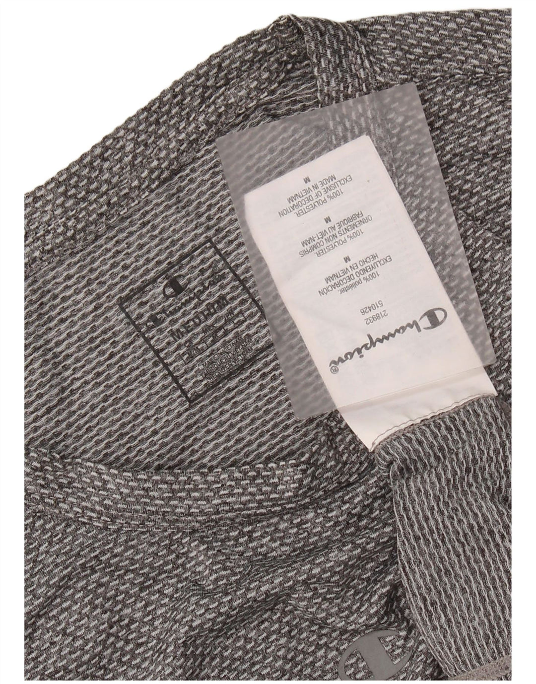 CHAMPION Mens T-Shirt Top Medium Grey Polyester