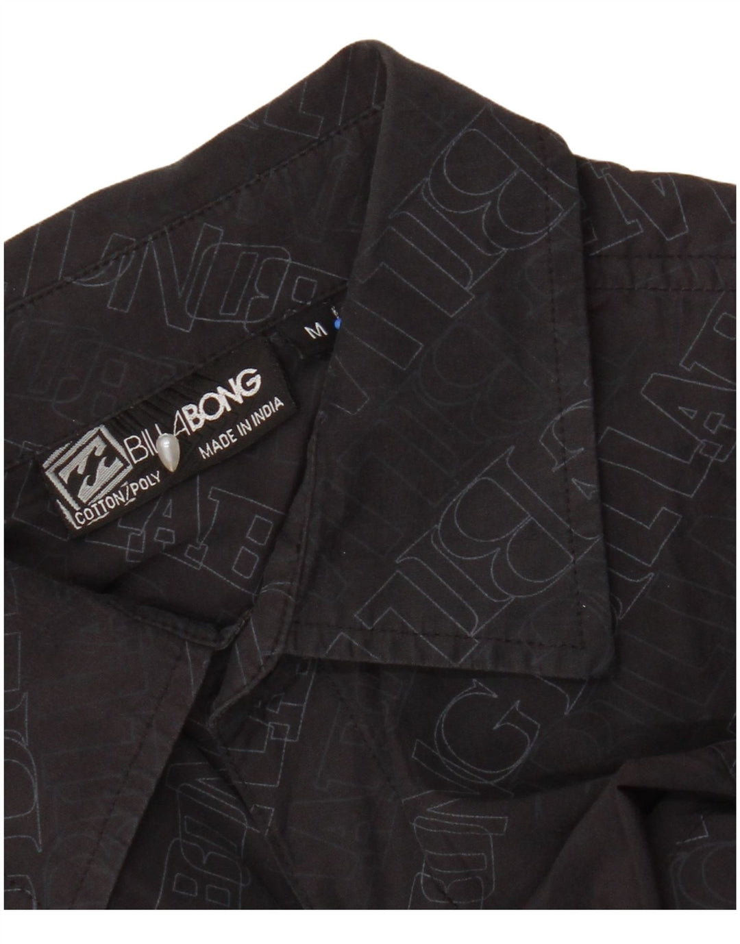 Billabong Mens Graphic Short Sleeve Shirt Medium Black Cotton