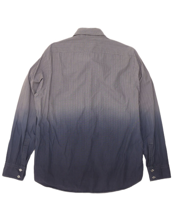 Hugo Boss Mens Shirt Large Blue Tie Dye Cotton