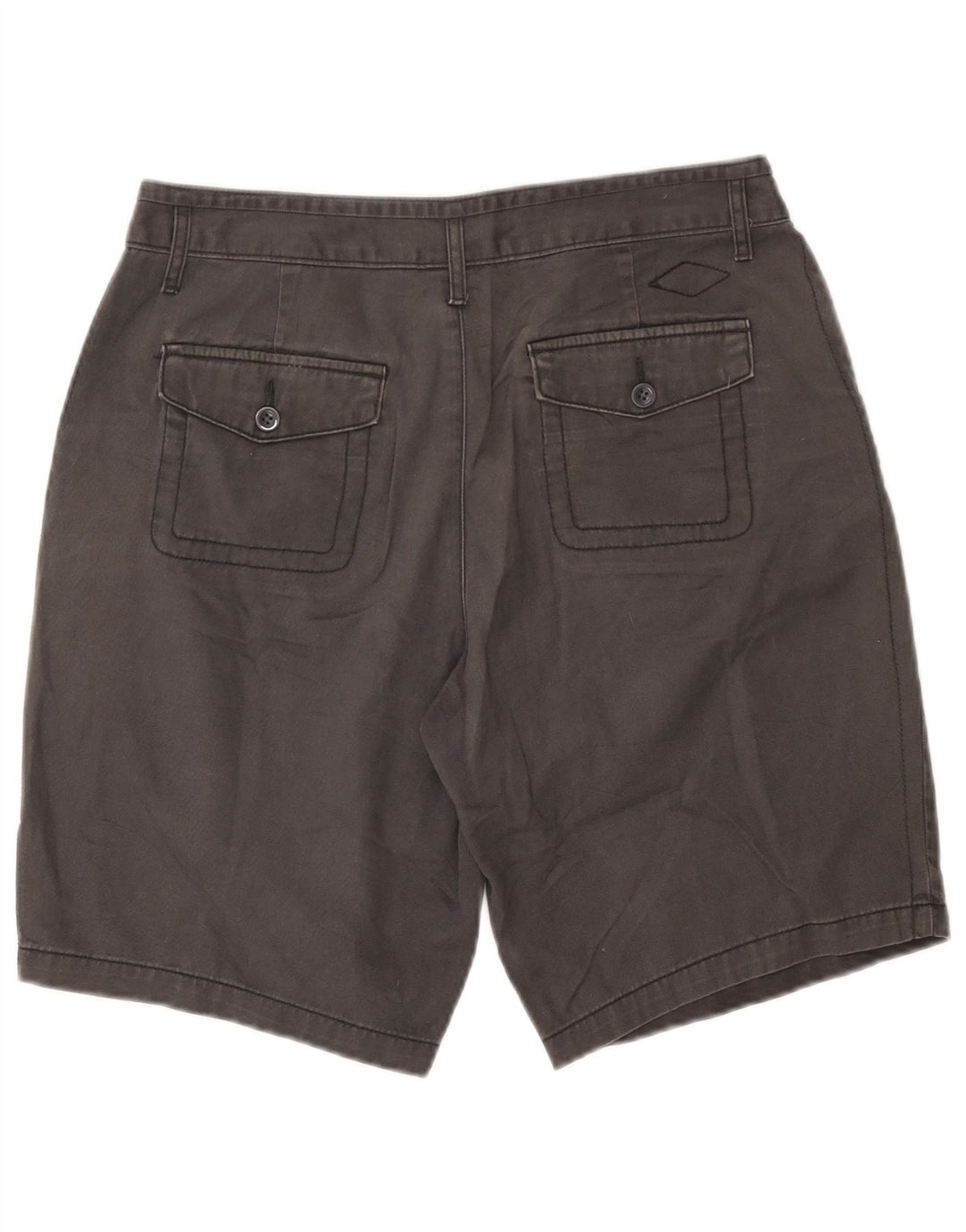 Eddie Bauer Womens Chino Shorts US 8 Medium W30 Grey Cotton