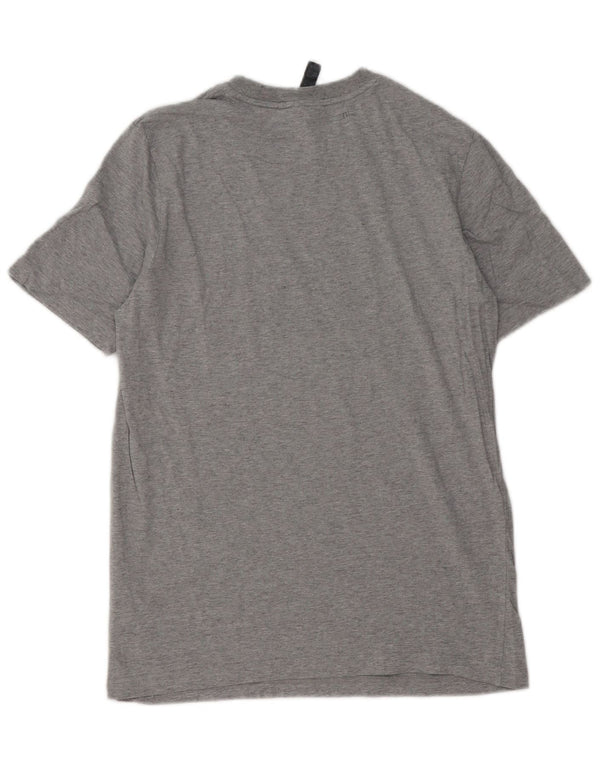 Adidas Mens Graphic T-Shirt Top Small Grey Flecked Cotton