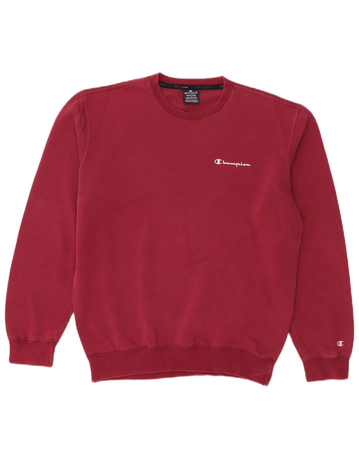 Champion Mens Sweatshirt Jumper Medium Red Cotton