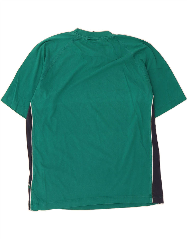 PUMA Mens T-Shirt Top Medium Green Colourblock Vintage Puma and Second-Hand Puma from Messina Hembry 