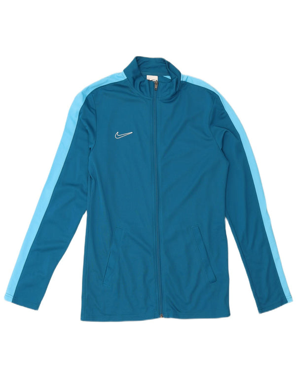 Nike Mens Slim Fit Tracksuit Top Jacket Small Blue Colourblock Sports