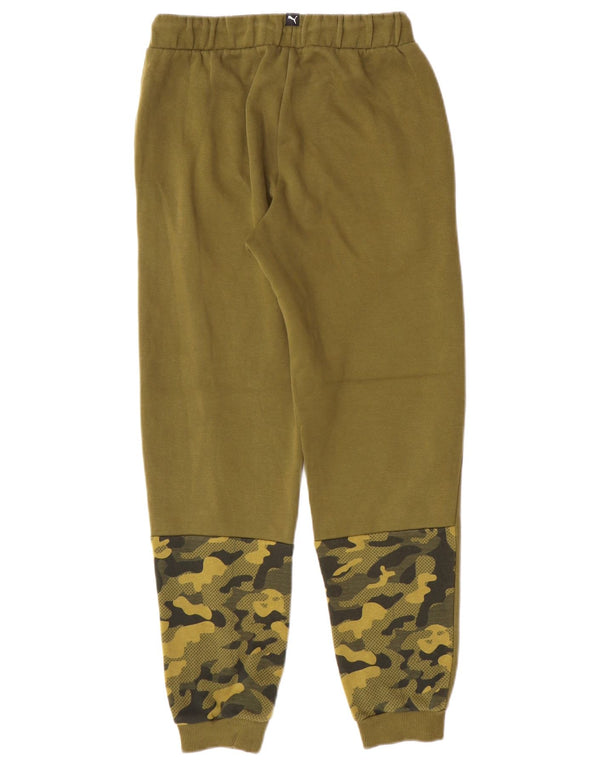 Puma Boys Tracksuit Trousers Joggers 11-12 Years  Khaki Camouflage Cotton