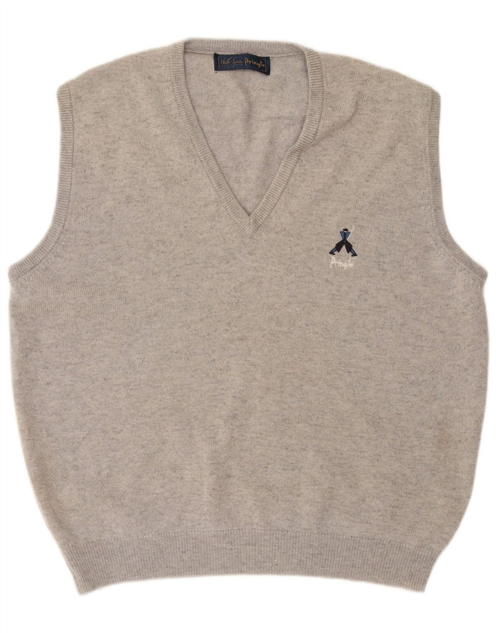 Pringle Mens Vest Tank Top XL Grey Wool
