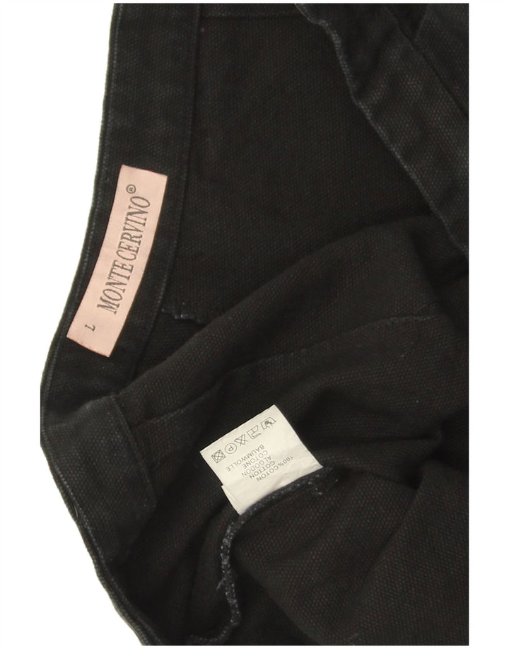 Vintage Womens Graphic Chino Shorts Large W30  Black Cotton