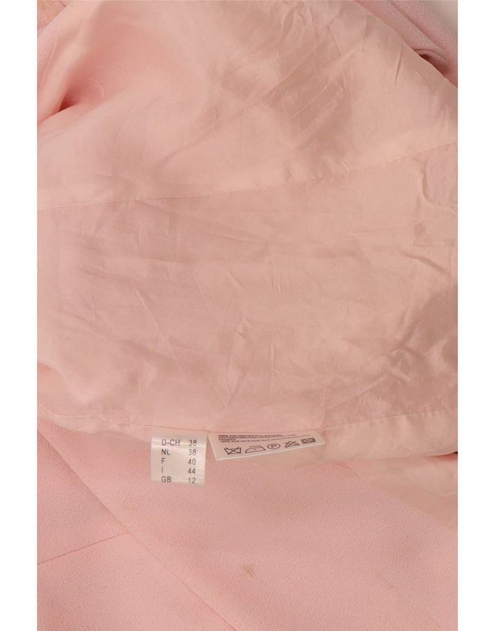 TOGETHER Womens 1 Button Blazer Jacket UK 12 Medium  Pink Polyester