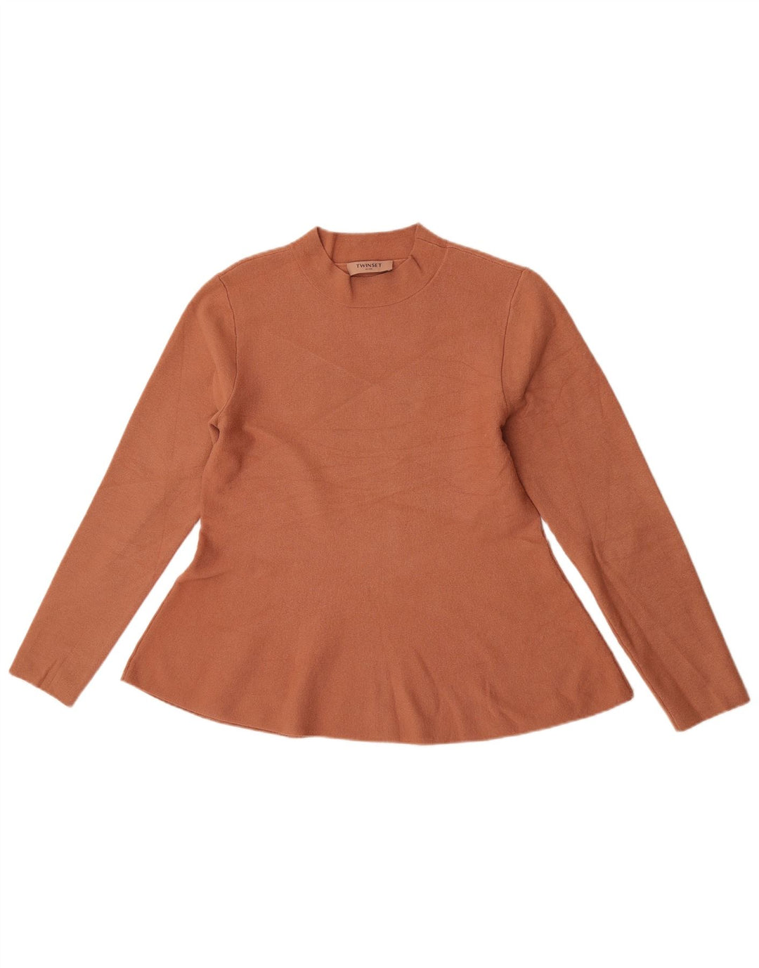 Twinset Womens Top Long Sleeve UK 12 Medium Brown