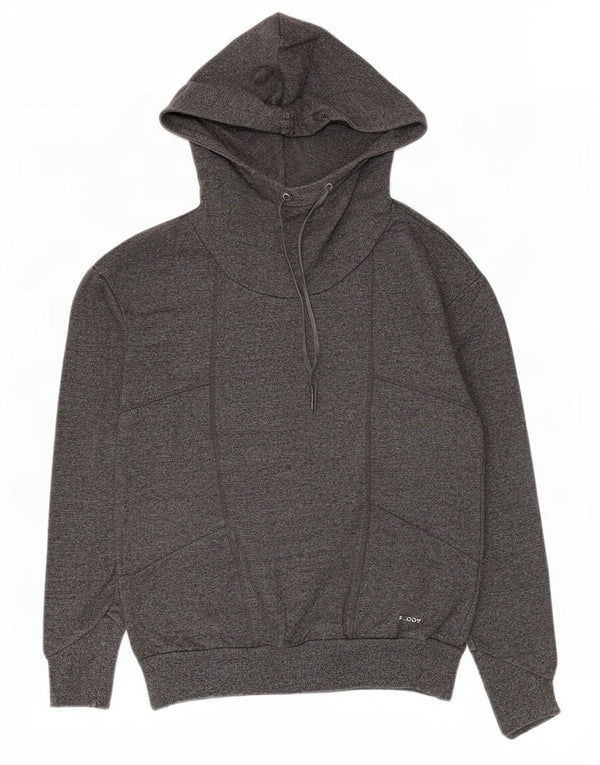 Freddy Womens Hoodie Jumper UK 12 Medium Grey Cotton