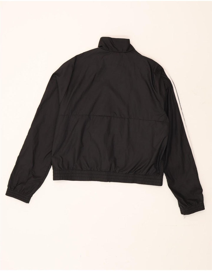 Adidas Girls Tracksuit Top Jacket 14-15 Years Black Polyester
