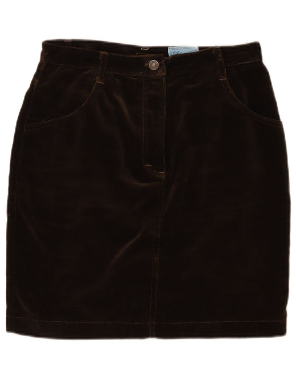 Blumarine Womens Pencil Skirt IT 44 Medium W28 Brown Cotton