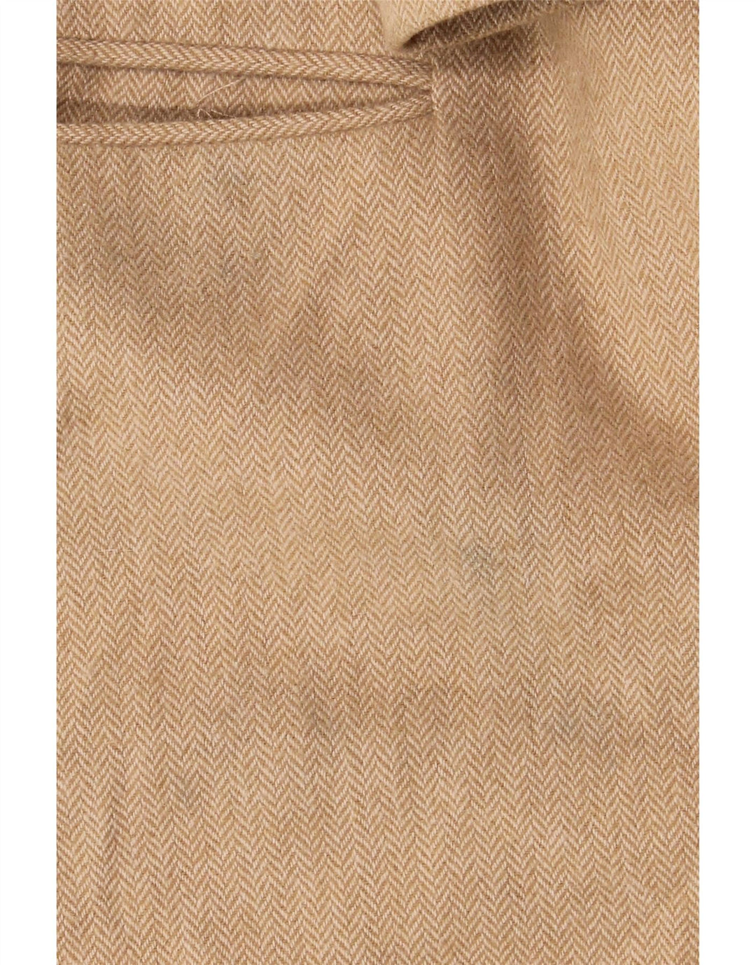 Marks & Spencer Womens Overcoat UK 16 Large  Beige Herringbone Wool