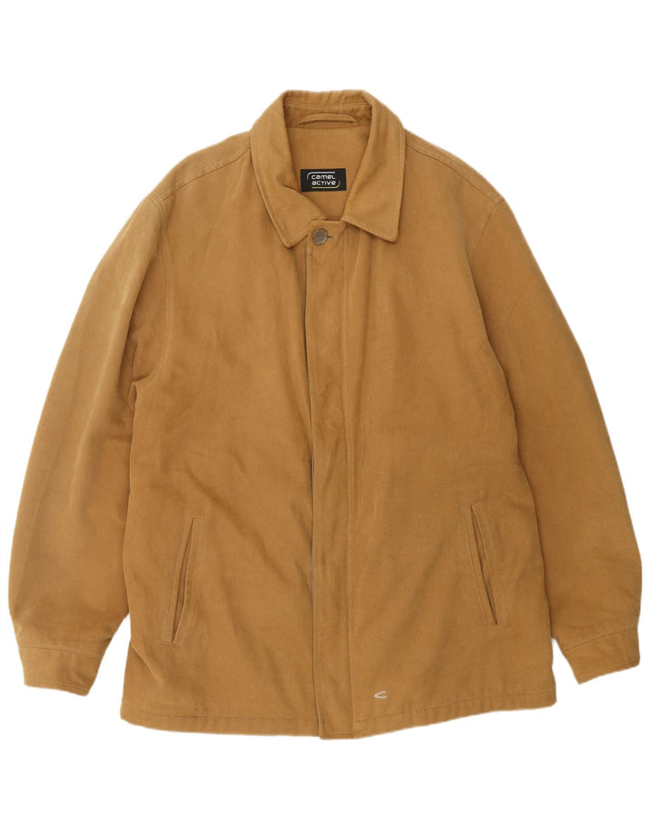CAMEL ACTIVE Mens Bomber Jacket EU 52 Large Beige Cotton