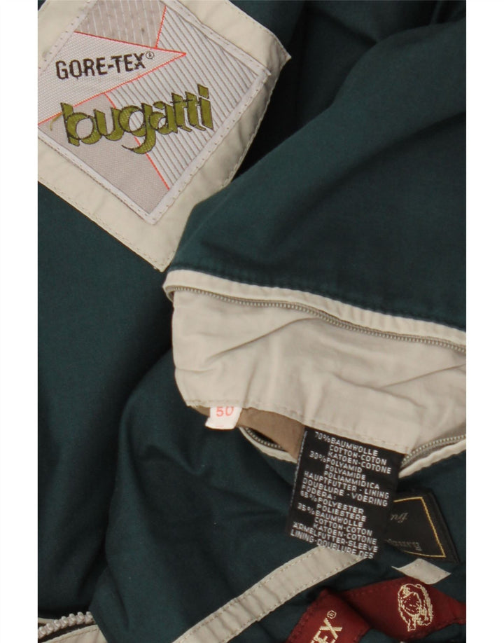 BUGATTI Mens Gore-Tex Windbreaker Coat IT 50 Large Grey Cotton