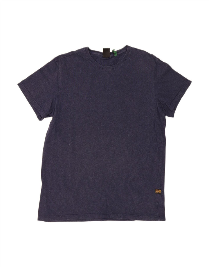 G-STAR Mens T-Shirt Top Large Navy Blue Cotton